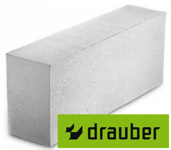 Блок газобетонный (газосиликатный) 600x200x100 D600 DRAUBER